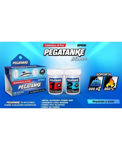 PEGATANKE - ADHESIVO EPOXI - BLANCO