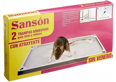 Sansón Trampa Adhesiva Para Ratas y Ratones Con Atrayente