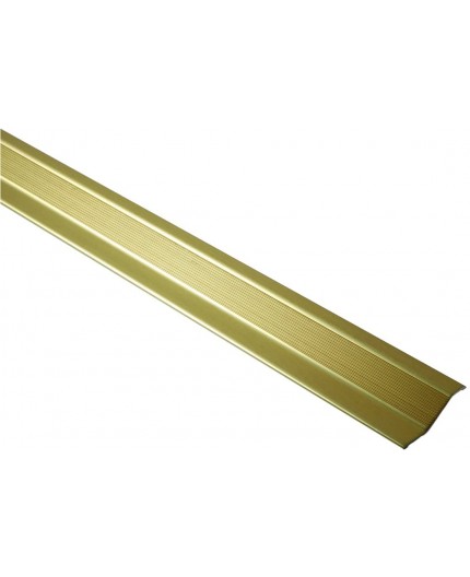 Perfil tapajuntas de aluminio color oro marca Brinox de 100 cm para unión de suelos cerámicos