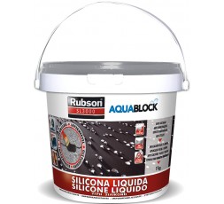 Rubson Aquablock SL3000 Silicona Líquida gris, impermeabilizante 1kg