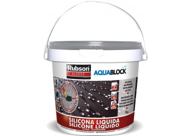 Rubson Aquablock SL3000 Silicona Líquida gris, impermeabilizante 1kg