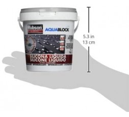 Rubson Aquablock SL3000 Silicona Líquida gris, impermeabilizante 1kg 2