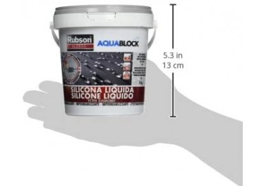Rubson Aquablock SL3000 Silicona Líquida gris, impermeabilizante 1kg