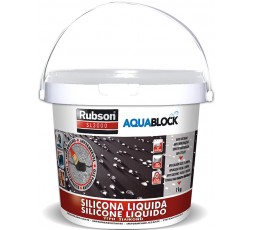 Rubson Aquablock SL3000 Silicona Líquida blanca impermeabilizante 1kg