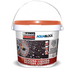 Rubson Aquablock SL3000 Silicona Líquida teja, impermeabilizante 1kg