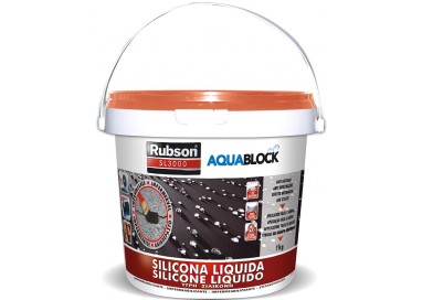 Rubson Aquablock SL3000 Silicona Líquida teja, impermeabilizante 1kg