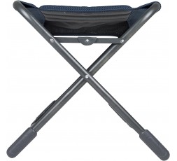 Reposapiés plegable Crespo de color azul oscuro con tejido acolchado 3D Air Deluxe sobre estructura metálica. 2