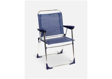 Silla Camping Crespo AL/219 M 41 Azul  - Resistente, Cómoda y Compacta