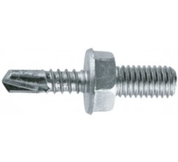 Tornillo Punta Broca Trb St 6,3X19 Cabeza Hexagonal Rosca Métrica M8X10 Acero Cincado, 100 Unidades