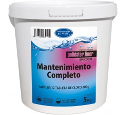TAMAR Cloro Mantenimiento Piscinas Poliéster/Liner 5kg | Pastilla 200g