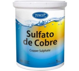 Envase de 1 kg de sulfato de cobre