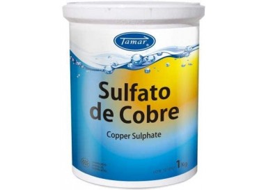 Envase de 1 kg de sulfato de cobre