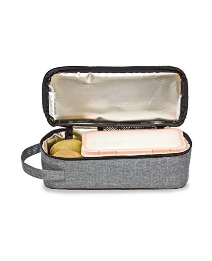 BOLSA PORTA ALIMENTOS CON ASA - GRIS