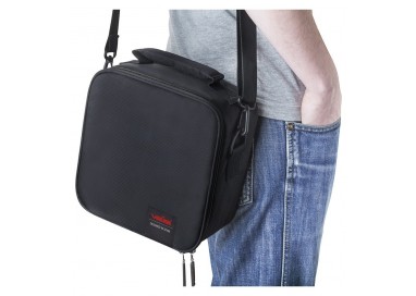 BOLSA PORTA ALIMENTOS COMPACT CON ASA Y CINTA COLGADORA - NEGRA