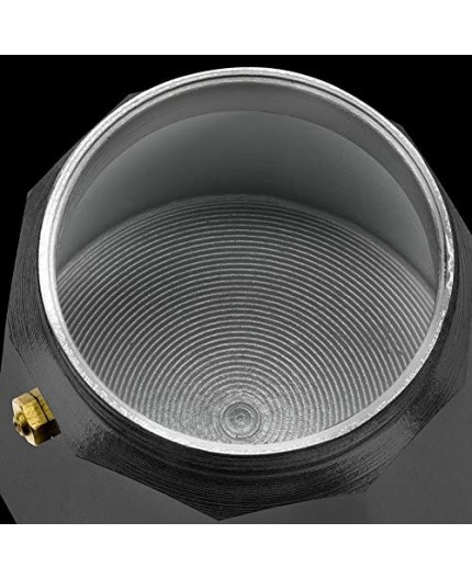 CAFETERA ITALIANA DE ALUMINIO NEGRA - 1 TAZA