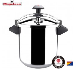 Olla a presión rápida Magefesa Inoxtar de 6L en acero inoxidable, apta para inducción. 2