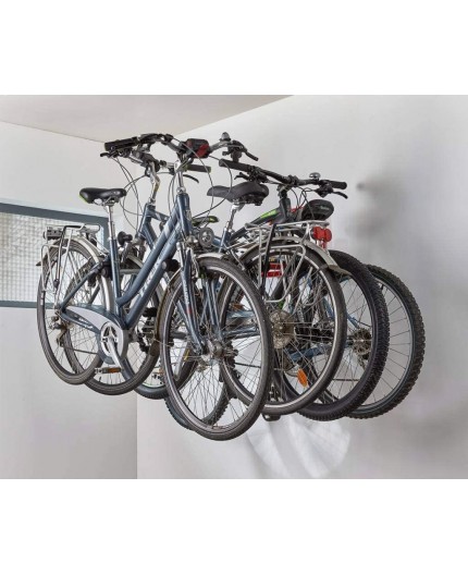Soporte Plegable de Pared para 4 Bicicletas | Almacenamiento Versátil