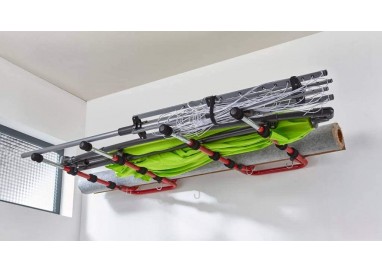 Soporte Plegable de Pared para 4 Bicicletas | Almacenamiento Versátil
