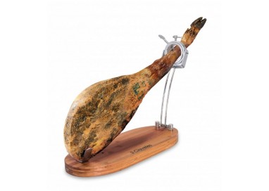 3 CLAVELES - SOPORTE JAMONERO PLEGABLE Y GIRATORIO 2 POSICIONES - MADERA Y ACERO INOXIDABLE