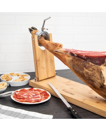 3-claveles-soporte-jamonero-giratorio-plegable-madera-bambu