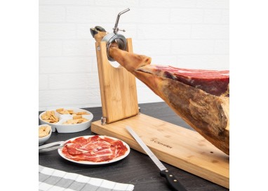 3-claveles-soporte-jamonero-giratorio-plegable-madera-bambu