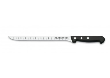 3 CLAVELES Cuchillo Jamonero Alveolado 24 CM – Mango POM