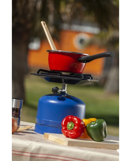 Fogón Butsir Pop Classic negro para botella azul 2-2,8 kg.