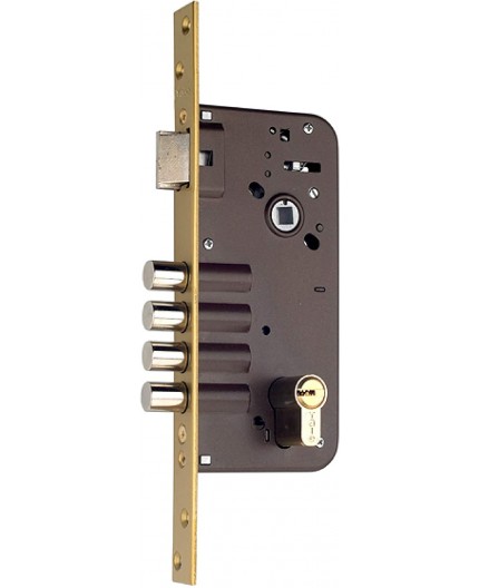 Cerradura de Seguridad 8912-80 Niquelada | 4 Bulones Acero