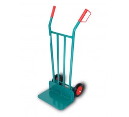 Carretilla manual de almacén con pala larga THECA para transporte de cajas y mercancías pesadas