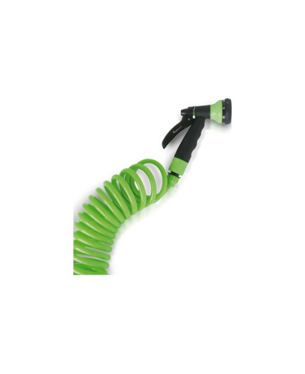 Green Expert - Manguera Espiral Flexible Eva + Pistola - 15 Mts / 9,5