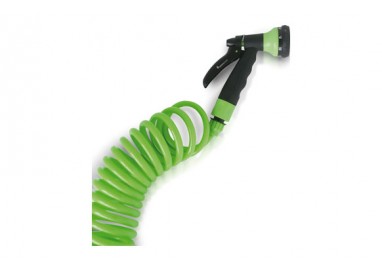 Green Expert - Manguera Espiral Flexible Eva + Pistola - 15 Mts / 9,5
