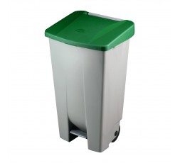CONTENEDOR BASURA SELECTIVO CON RUEDAS Y PEDAL - 120 L