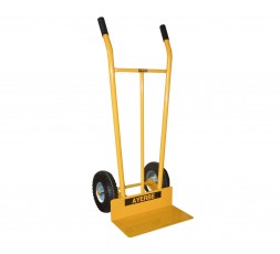 Carretilla de carga Ayerbe con ruedas neumáticas de 260 mm y llanta metálica.
