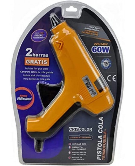 Pistola de Silicona Caliente 60W Profesional | Incluye 2 Barras