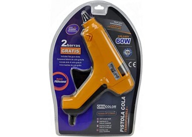 Pistola de Silicona Caliente 60W Profesional | Incluye 2 Barras