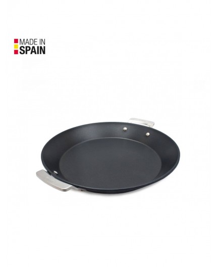 Paellera de aluminio fundido Valira Aire Inducción de 32 cm de diámetro con asas y tapa de vidrio