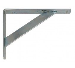 Palomilla reforzada de acero zincado de 250x200 mm con perfil de 4 mm para soporte de carga pesada