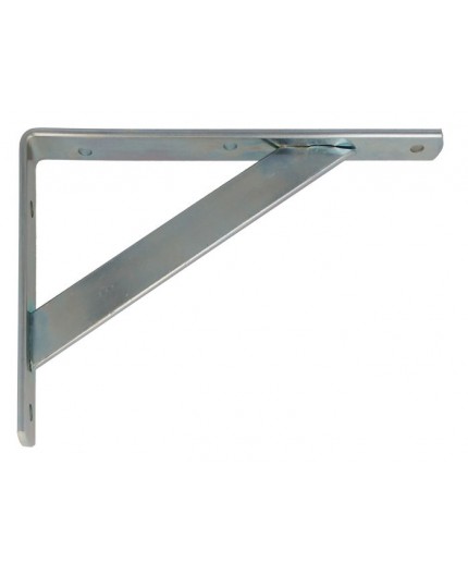 Palomilla reforzada de acero zincado de 250x200 mm con perfil de 4 mm para soporte de carga pesada