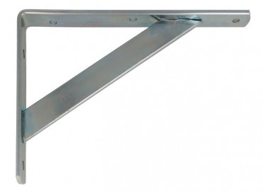 Palomilla reforzada de acero zincado de 250x200 mm con perfil de 4 mm para soporte de carga pesada