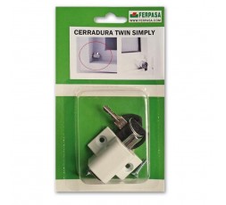 Cerradura para ventana TWIN SIMPLY - Blanca | Seguridad para puertas y ventanas abatibles y correderas