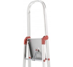 Escalera de aluminio Rolser Única de 3 peldaños abierta con arco de seguridad de 60 cm 2