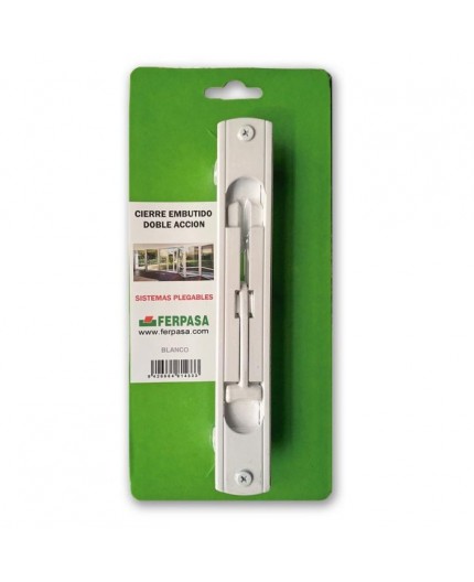 Cierre Embutido Doble Acción Blanco | Repuesto Ventana Corredera