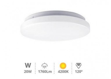 GSC - Plafón Techo Superficie 20W 4200K | 1760 Lúmenes | Iluminación