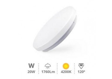 GSC - Plafón Techo Superficie 20W 4200K | 1760 Lúmenes | Iluminación
