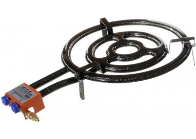 Paellero de gas natural Garcima de 40 cm con tres anillos de llama plana.