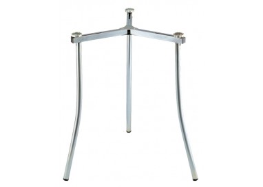 Soporte de tres patas Garcima de 70 cm para quemador de paella, mostrado en posición abierta.