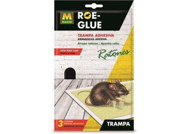 Massó Roe-Glue Trampa Adhesiva Ratones Contiene 3 Unidades