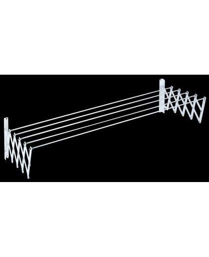 Tendedero extensible de pared tipo acordeón Secatot blanco de 140 cm de ancho y 70 cm de apertura