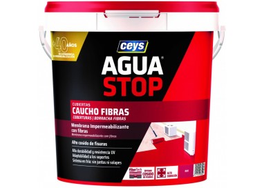 AGUASTOP CAUCHO FIBRAS NEGRO 20KG