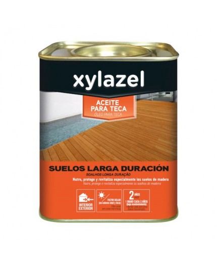 Aceite para teca Xylazel color miel 750ml para protección de suelos de madera en exterior